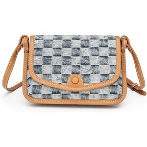 Small Denim Crossbody Bag for Women, Casual Stylish Purse with Magnetic Closure,